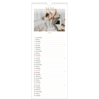 Küchenkalender  — Großer goldener Text [deckblatt]