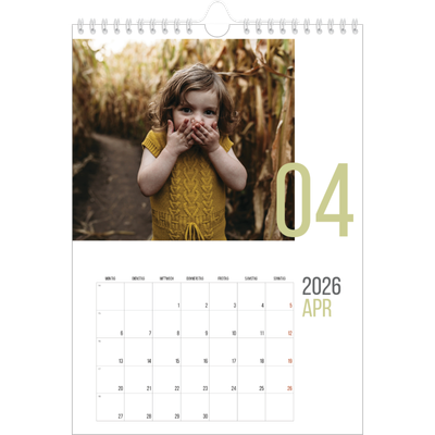 Fotokalender A4 (20 x 30 cm) — Monatszahlen [April]