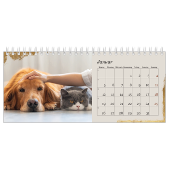 Tischkalender — Blattgold