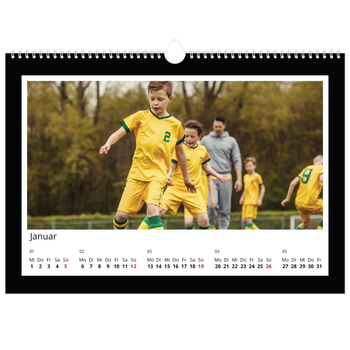 Fotokalender A3 — Schwarzer Rahmen