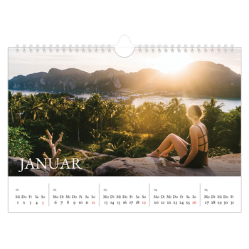 Fotokalender A4 — Einfacher Serif