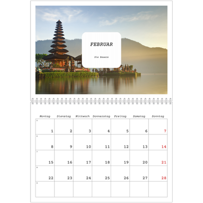 Fotokalender A4 doppelt (30 x 40 cm) — Die ganze Geschichte [Februar]
