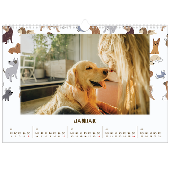 Fotokalender A3 — Verspielter Welpe