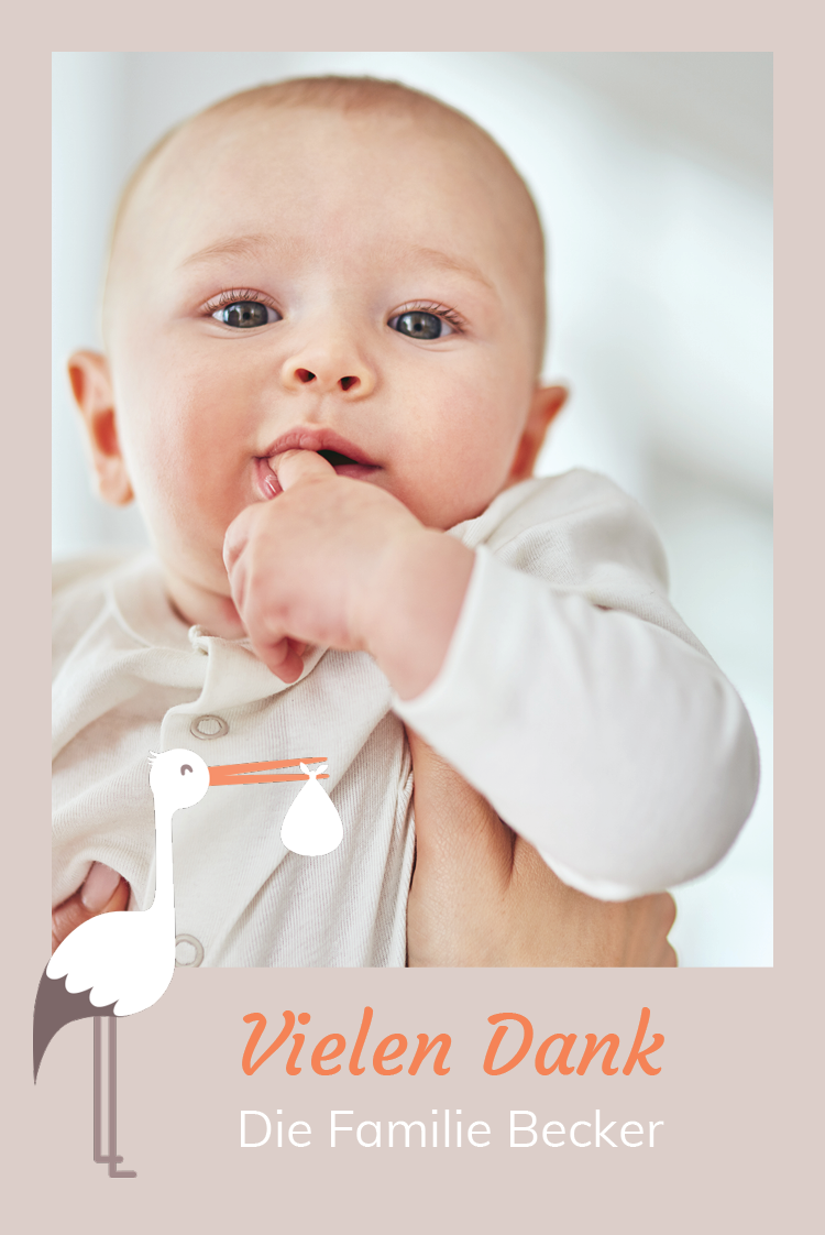 Dankeskarten — Mein Freund, der Storch