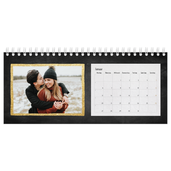 Tischkalender — Glitzernder Rahmen