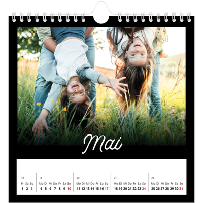 Jahreskalender Quadratisch — Schwarzes [deckblatt]