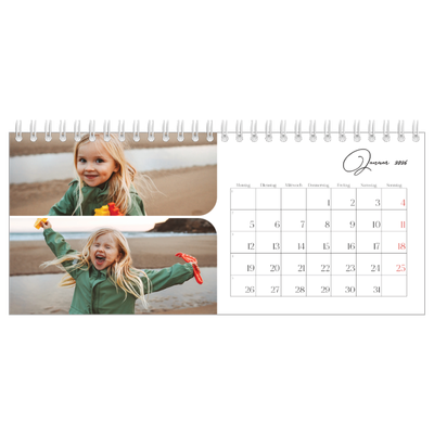 Tischkalender — Schrift und Schnappschüsse [Januar]