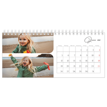 Tischkalender — Schrift und Schnappschüsse