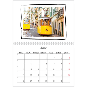 Fotokalender A4 doppelt — Scrapbook-Schnappschüsse