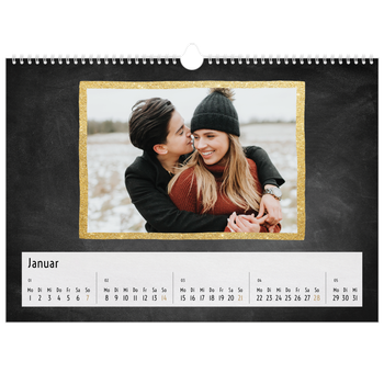 Fotokalender A3 — Glitzernder Rahmen