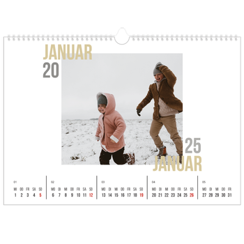 Fotokalender A3 — Doppelter Text