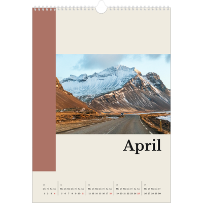 A3 Jahreskalender — Sehenswürdigkeiten der Welt [April]
