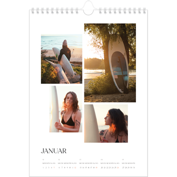 Fotokalender A4 — Surfen bei Sonnenuntergang