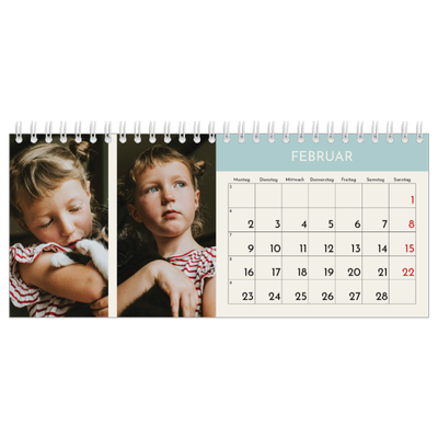 Tischkalender — Pastellfarbene Monate [Februar]