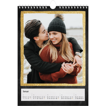 Fotokalender A4 — Glitzernder Rahmen
