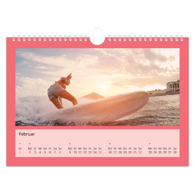 Fotokalender A4 — Farbenfroher Hintergrund [Februar]