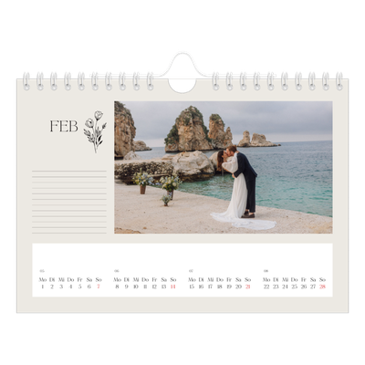 Fotokalender A5 — Blühende Initialen [Februar]