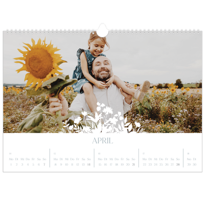 Fotokalender A3 — Blumenmotiv [April]