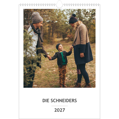 A3 Familienplaner — Einfacher Planer - 3-köpfige Familie [deckblatt]