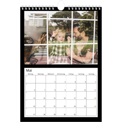 Fotokalender A4 (20 x 30 cm) — Schwarzer Rand oben [deckblatt]