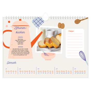Fotokalender A4 — Ein Jahr in Rezepten