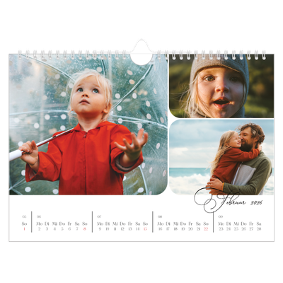 Fotokalender A4 — Schrift und Schnappschüsse [Februar]
