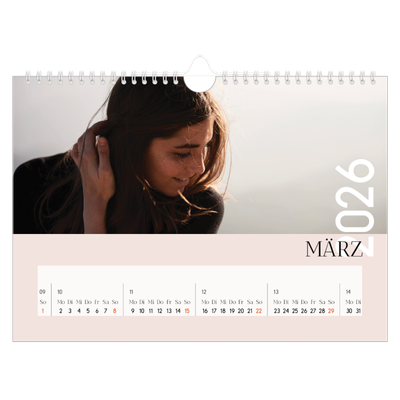 Fotokalender A4 — Überlappender Text [Marsch]