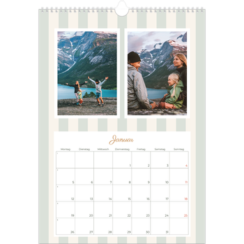Fotokalender A3 — Schrift und Streifen