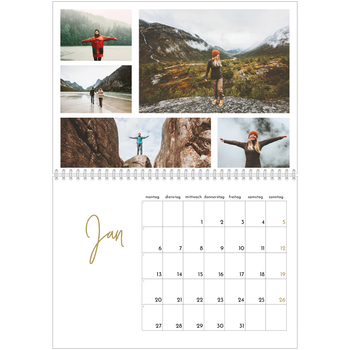 Fotokalender A4 doppelt — Handgeschrieben