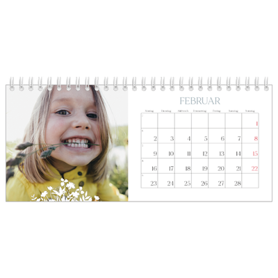 Tischkalender — Blumenmotiv [Februar]