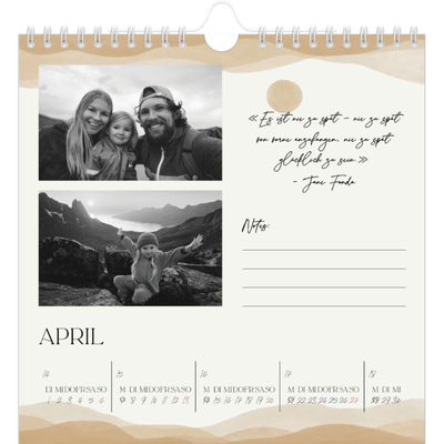 Jahreskalender Quadratisch — Positive Zitate [April]