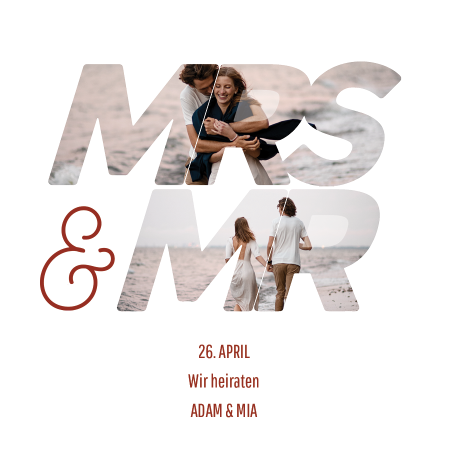 Einladungskarten — Mrs and Mr
