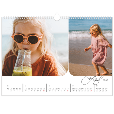 Fotokalender A3 — Schrift und Schnappschüsse [April]