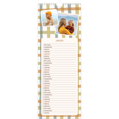 Küchenkalender  — Retro-Muster [Januar]
