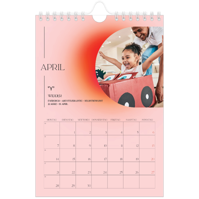 Fotokalender A5 — Astrologie Farbverlauf [April]