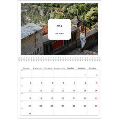 Fotokalender A4 doppelt (30 x 40 cm) — Die ganze Geschichte [Mai]