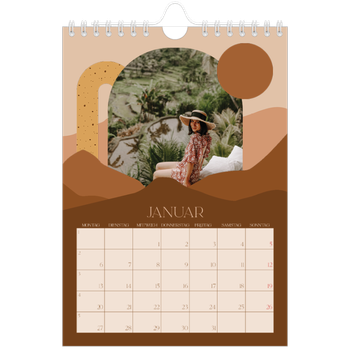 Fotokalender A5 — Berge in neutralen Farbtönen