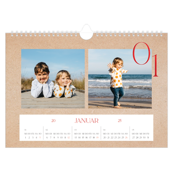 Fotokalender A4 — Ein Hauch von Rot