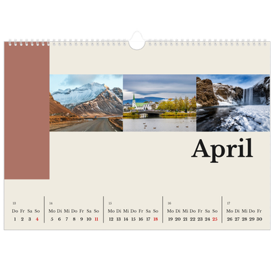 Fotokalender A3 — Sehenswürdigkeiten der Welt [April]