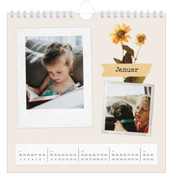 Fotokalender Quadratisch — Vintage Scrapbook