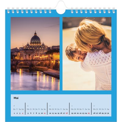 Jahreskalender Quadratisch — Ganzseitige Farbe [deckblatt]