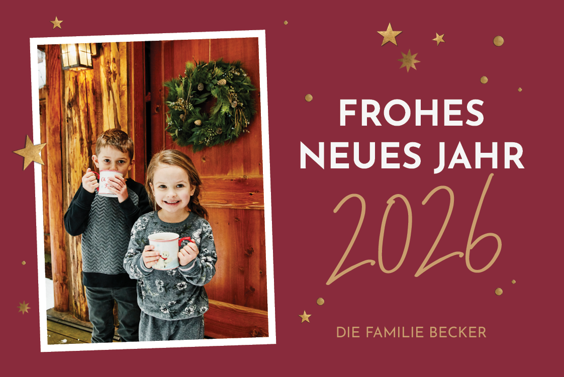 Fotokarten — Bordeaux und Gold