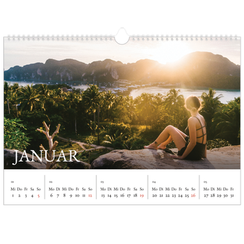 Fotokalender A3 — Einfacher Serif