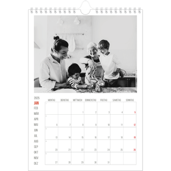 Fotokalender A4 — Rote Highlights