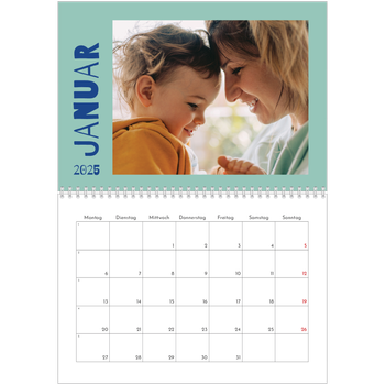 Fotokalender A4 doppelt — Farbenfroh wie du
