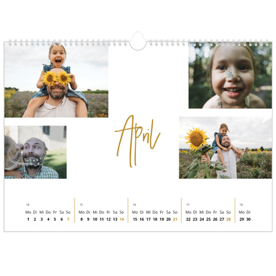 Fotokalender A3 — Goldstift [April]