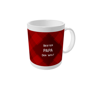 Tasse bedrucken — Klassisches Karo