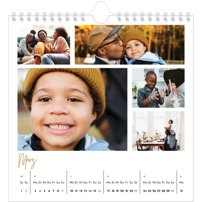 Jahreskalender Quadratisch — Handgeschrieben [Marsch]