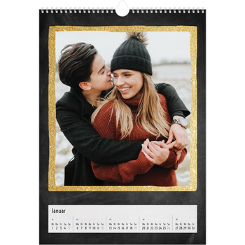 Fotokalender A3 — Glitzernder Rahmen