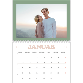 Fotokalender A4 doppelt — Rahmen im Retrostil